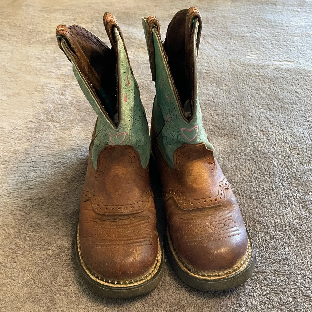 Justin Boots Girls Embroidered Boots
